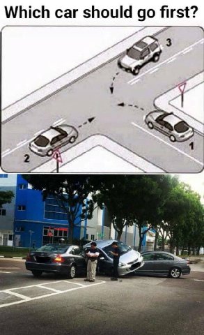 Which car should first?