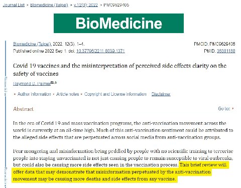 LMAO: "Anti-Vaxxers cause Vaccine Side Effects"

Beyond parody, this review claims that anti-vaxxers make people that want to get vaccinated scared and stressed, and being scared and stressed means yo