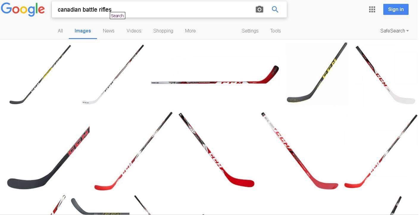 нии Google canadian battle rifles [о 2 Search All Images News Shopping More Settings Tools SafeSearch