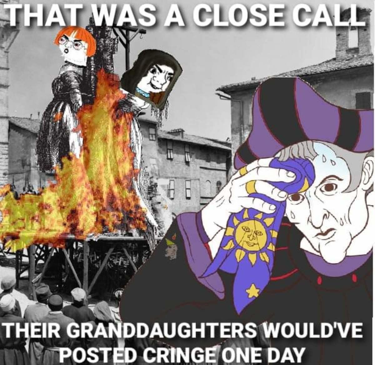 ТНАТ WAS A CLOSE my THEIR GRANDDAUGHTERS WOULD'VE 4 POSTED CRINGE ONE DAY