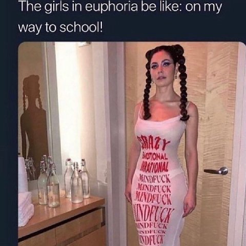 Tne girls еирпога like: on my way to school!