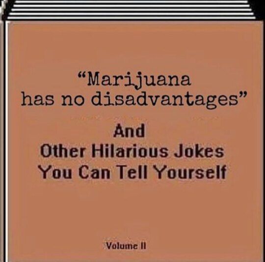 “Marijuana has no disadvantages” And Other Hilarious Jokes You Can Tell Yourself Volume И