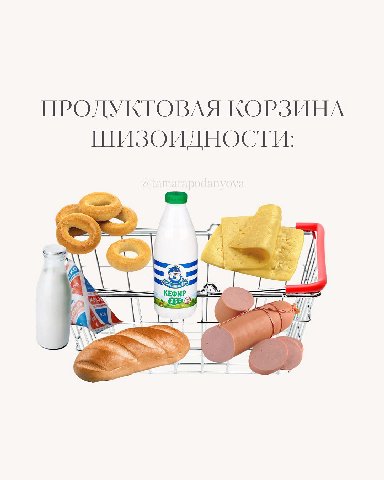 ПРОДУКТОВАЯ КОРЗИНА ШИЗОИДНОСТИ: