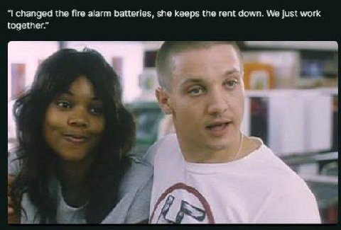 changed the fire alarm batteries, she keeps the rent down. We just work together.” Я у
