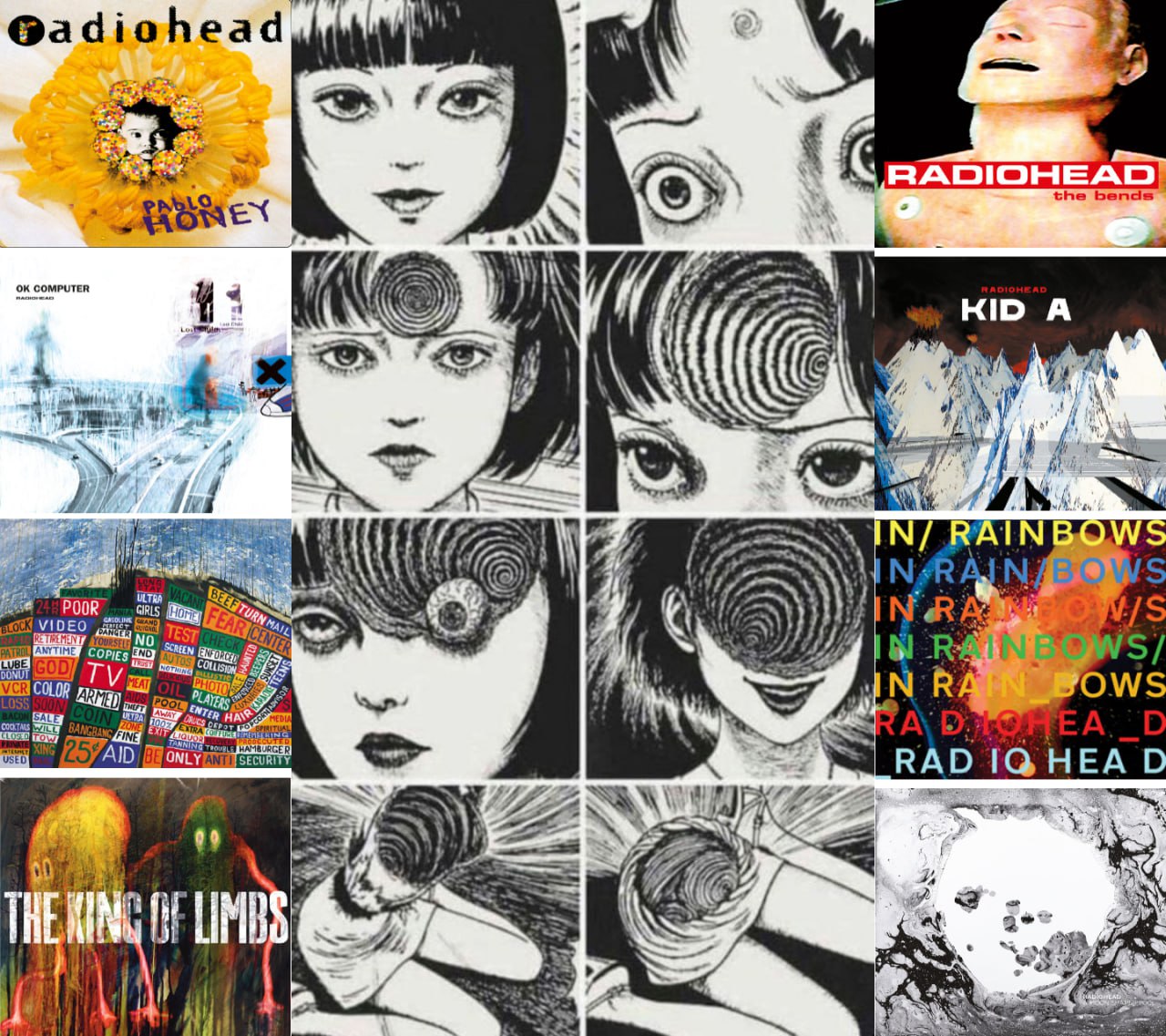 the bends: KID A 2 RAIN OWS Poo /5 VIDEO TEST GOD] К COLOR AID RAD НЕА О я THEM 3