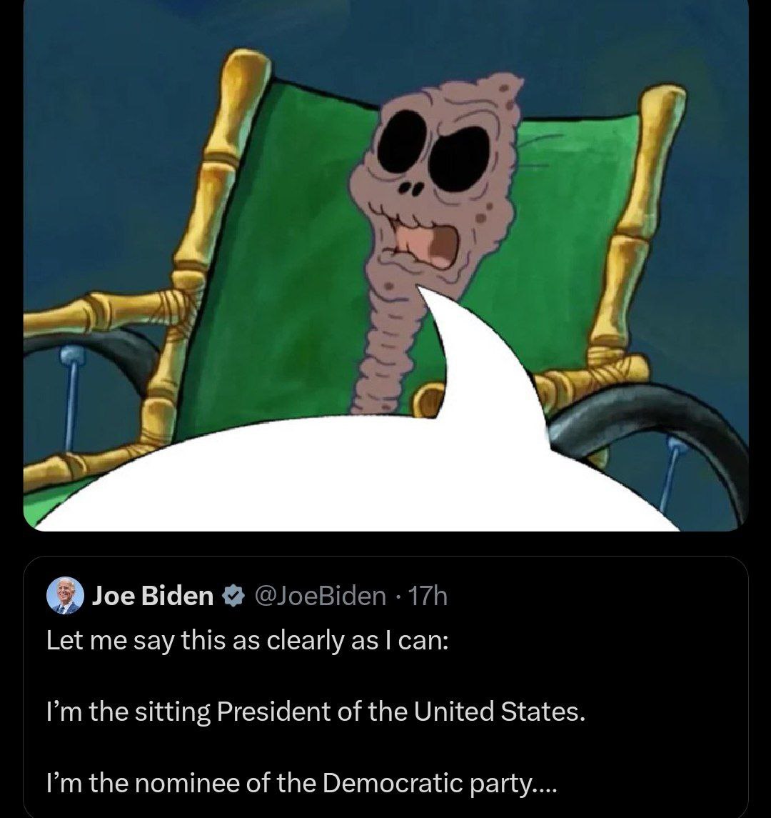Jee Biden Let me say this as clearly Реп the sitting President of the United States Рип the nominee of the Democratic party...