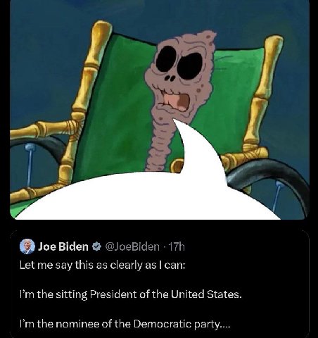 Jee Biden Let me say this as clearly Реп the sitting President of the United States Рип the nominee of the Democratic party...