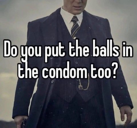 you put the balls in the condom too?