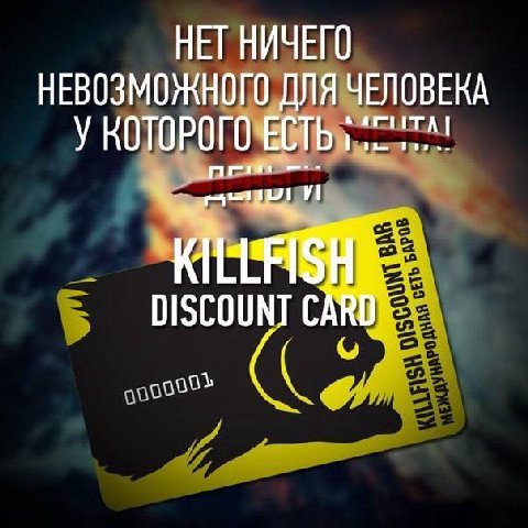 НЕТ НИЧЕГО НЕВОЗМОЖНОГО ДЛЯ ЧЕЛОВЕКА У КОТОРОГО ЕСТЬ DISCOUNT CARD