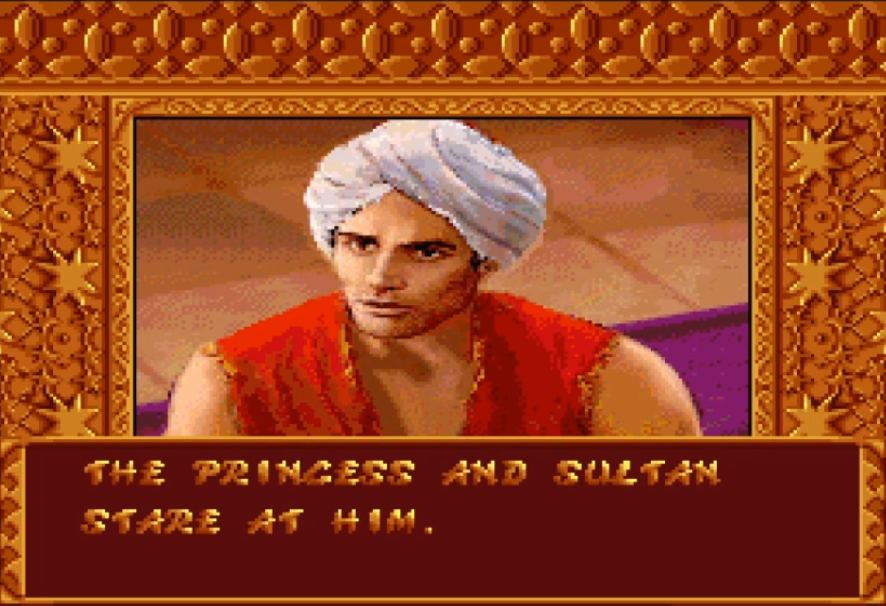 a THE PRINAESS AMD STARE AT HIM