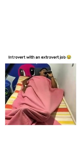 Introvert with an extrovert job ©