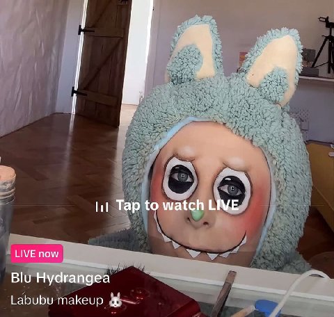 Tap to watch LIVE LIVE now Blu Hydrangea Labubu makeup