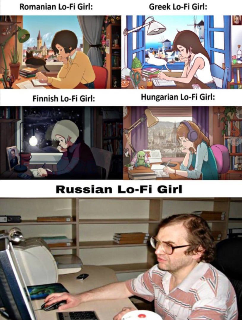 Romanian Lo-Fi Girl: Greek Lo-Fi Girl: 2 Finnish Lo-Fi Girl: Hungarian Lo-Fi Girl: i Russian Lo-Fi Girl к А. к