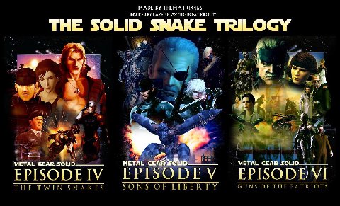 MADE THEMATRIX455 INSPIRED “BIG BOSS TRILOGY’ THE SOLID SNAKE TRILOGY 7 у i 2 7 9 pre У\ 3. К a a В METAL GEAR METAI METAL GEAR EPI THE TWIN SNAKES SONS OF LIBERTY GUNS OF THE PATRIOTS