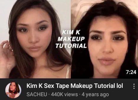 КЕИР TUTQRIAL 7:24 Kim К Sex Tape Makeup Tutorial lol о