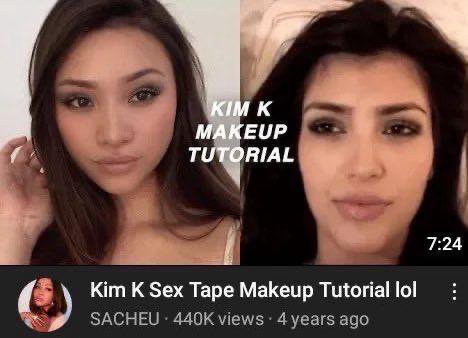 КЕИР TUTQRIAL 7:24 Kim К Sex Tape Makeup Tutorial lol о