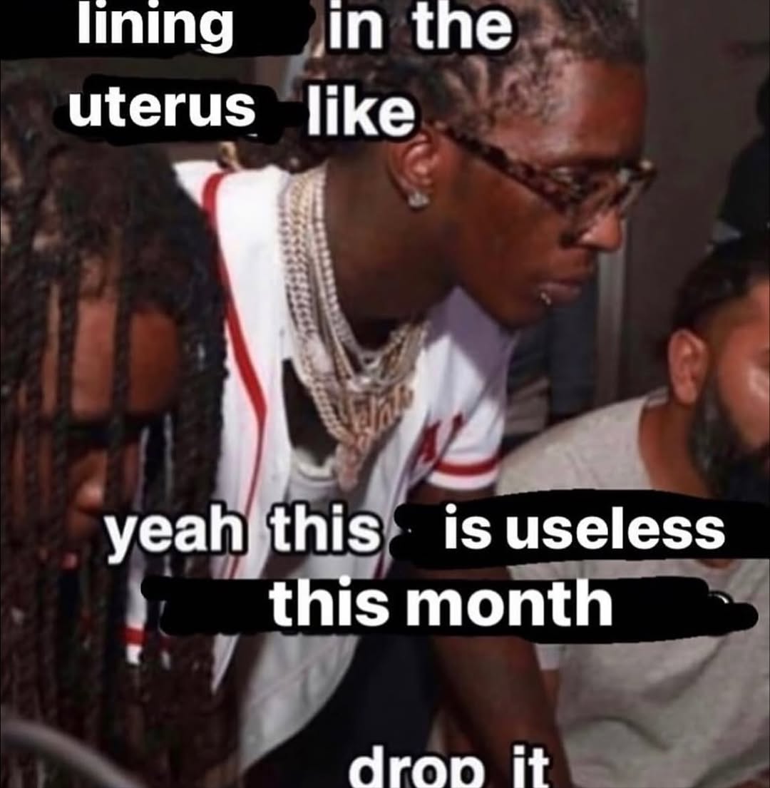 lining In the uterus like yeah this is useless this month it