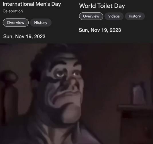 International Меп'5 Day World Toilet Day Overview Videos History History Sun, Nov 19, 2023 Sun, Nov 19, 2023