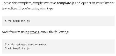 To use this template, simply save it as template.js and open it in your favorite text editor. If you’re using vim, type: template.js And if you’re using emacs, enter the following: sudo apt-get remove