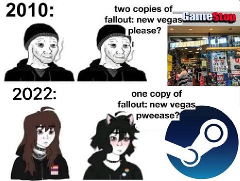 two copies of 2010 fallout: new please? hasta one copy of 2022 fallout: new vegas Pweease?