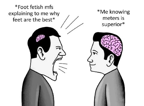 *Foot fetish mfs explaining to me why Me knowing feet are the best* meters Is superior*
