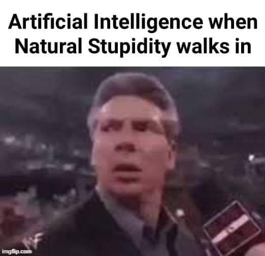 Artificial Intelligence when Natural Stupidity walks in