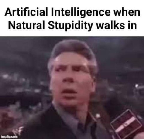 Artificial Intelligence when Natural Stupidity walks in