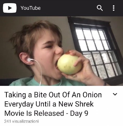 YouTube к Taking a Bite Of Опюп Everyday Until а New Shrek Movie Is Released Day 9 241 visualizzazioni