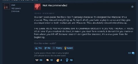 eus 162 games Not Recommended 2 reviews О 4 NOVEN You can't even pause the Black Ops 7 campaign because it's designed like Warzone; it's a disaster. They messed everything up. To top it all off, you h