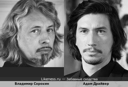Я “a Likeness.ru Забавные сходства Владимир Сорокин Адам Драйвер