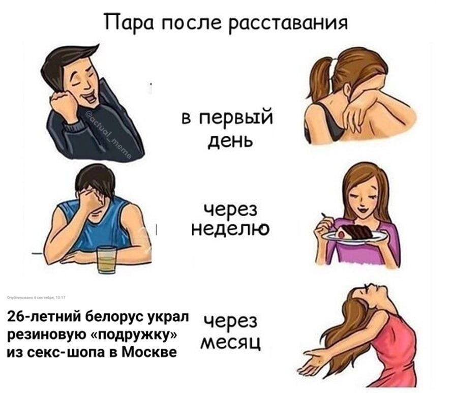 Пара после расставания у в первыи день Я через неделю 26-летний белорус украл через резиновую «подружку» из секс-шопа в Москве месяц