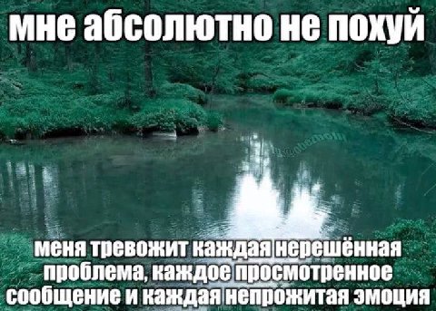 мне абсолютно не похуй меня тревожит каждая не проблема, каждое просмотренное сообщение икаждаянепрожитая эмоция