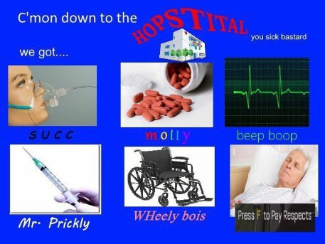 C'mon down to the you sick bastard we got.... beep boop ely bois 5 Press to Pay Respects Prickly WHeely bois Resp
