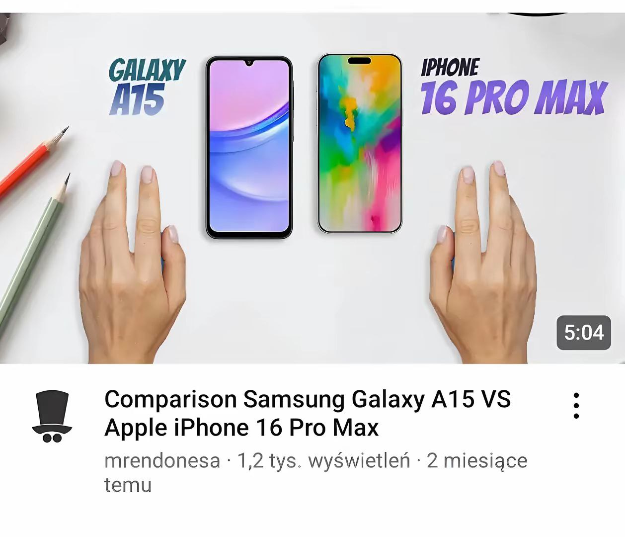 GALAXY IPHONE 16 PRO МАХ he Comparison Samsung Galaxy A15 Apple iPhone 16 Pro Max mrendonesa 1,2 tys. wySwietlen 2 miesigce temu