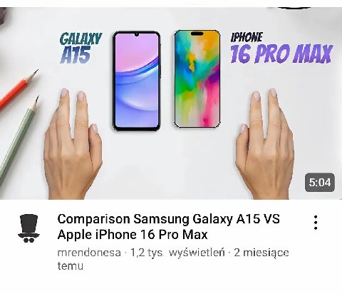 GALAXY IPHONE 16 PRO МАХ he Comparison Samsung Galaxy A15 Apple iPhone 16 Pro Max mrendonesa 1,2 tys. wySwietlen 2 miesigce temu