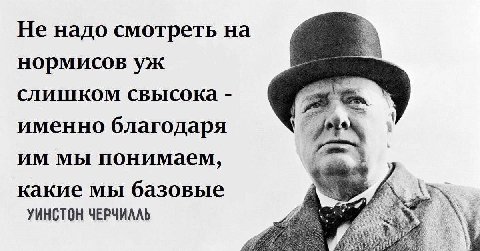 Не надо смотреть на нормисов слишком свысока именно благодаря мы понимаем, какие мы базовые УИНСТОН ЧЕРЧИЛЛЬ