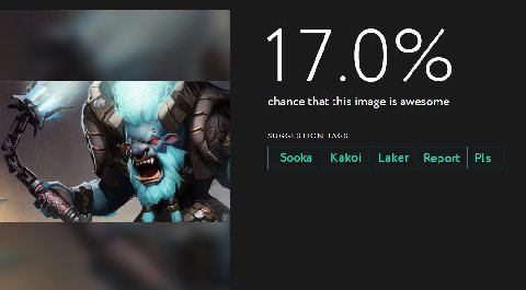 17.0% chance that this image is awesome SUGGESTION TAGS и Laker Неро А