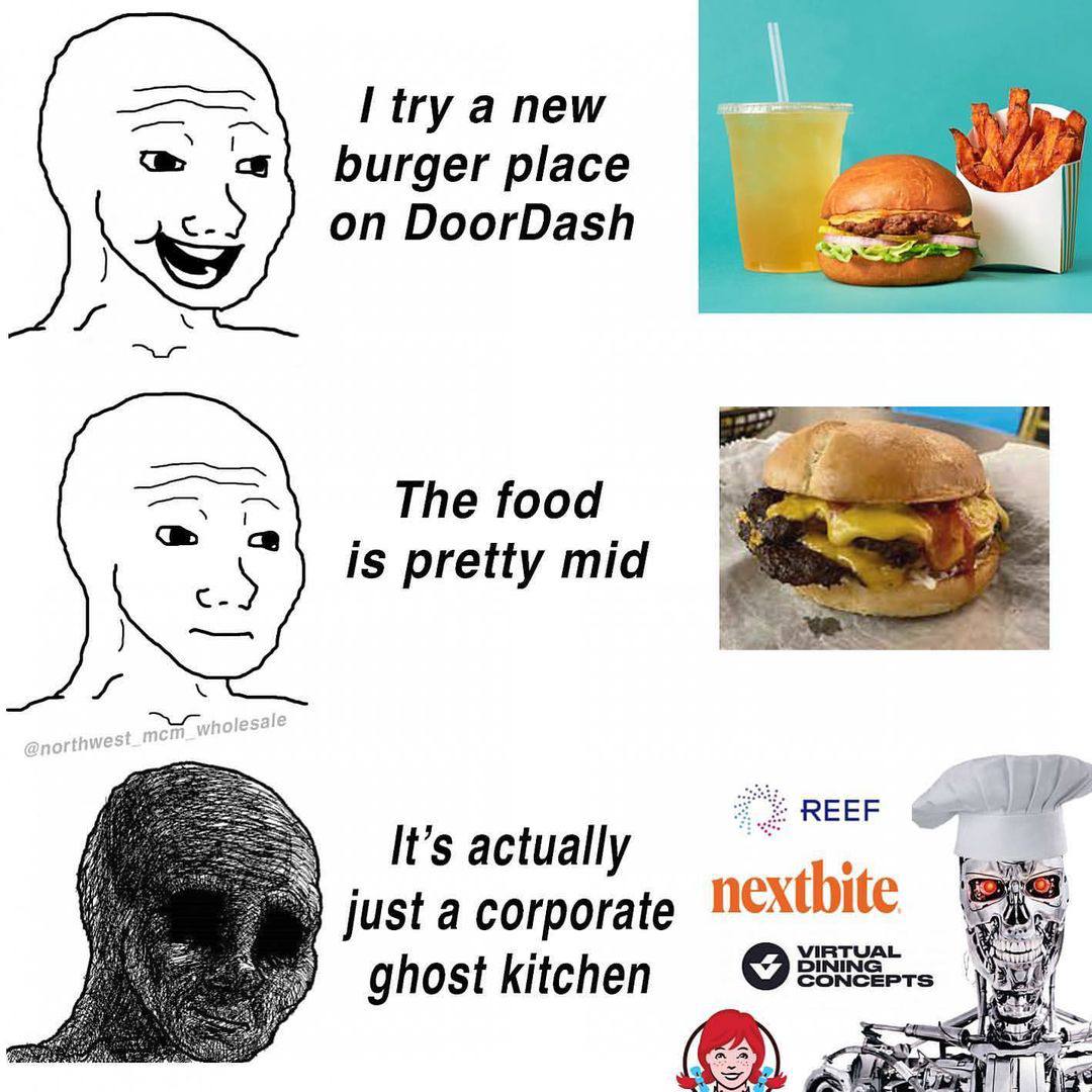 anew burger place on DoorDash The food is pretty mid REEF It’s actually nextbite just a corporate ghost kitchen MINING CONCEPTS