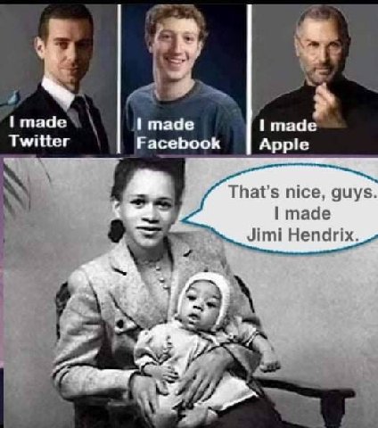 4 made made таде Twitter Apple Facebook That’s nice, guys I made Jimi Hendrix.