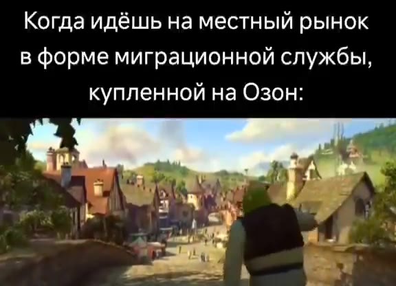Когда идёшь на местный рынок в форме миграционной службы, купленной на Озон:
