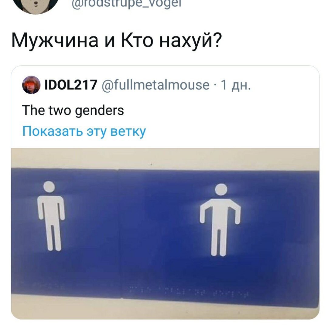 NTF Мужчина и Кто нахуй? IDOL217 @fullmetalmouse 1 The two genders Показать эту ветку