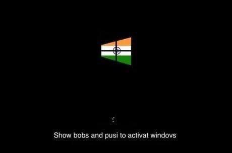 Show bobs and pusi to activat windovs
