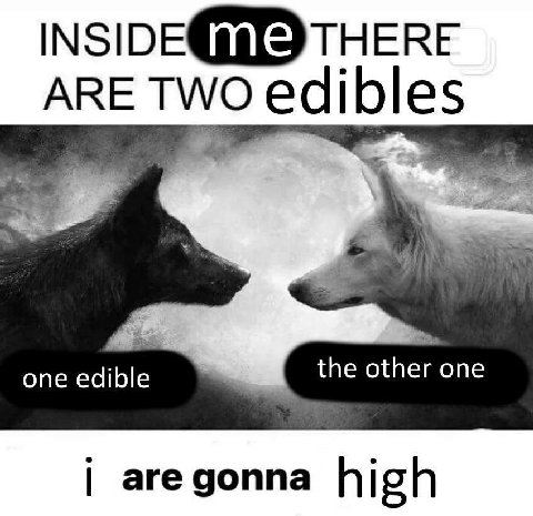THERE ARE TWO опе edible the other one aregonna high