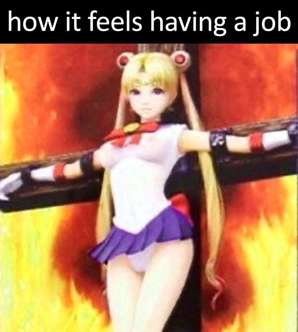 how К feels having а job