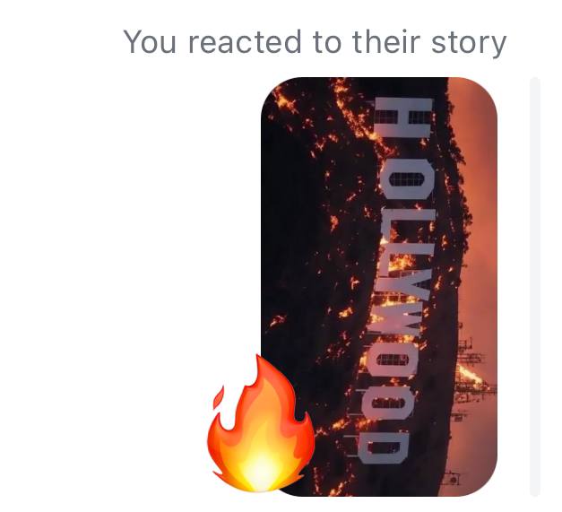 You reacted to their story