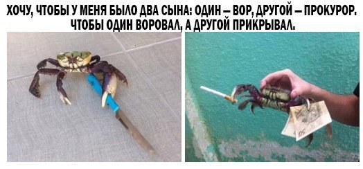 ХОЧУ, ЧТОБЫ У МЕНЯ БЫЛО ДВА СЫНА: ОДИН ВОР, ДРУГОЙ ПРОКУРОР, ЧТОБЫ ОДИН BOPOBAA, A ДРУГОИ ПРИКРЫВАЛ,