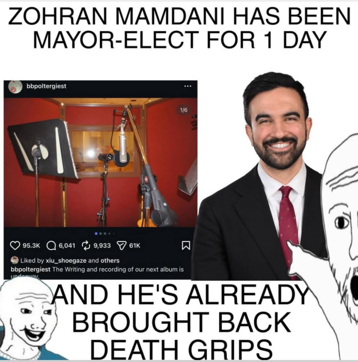 ZOHRAN MAMDANI HAS BEEN MAYOR-ELECT FOR 1 DAY bbpoltergiest Я AND HE'S BROUGHT BACK DEATH GRIPS