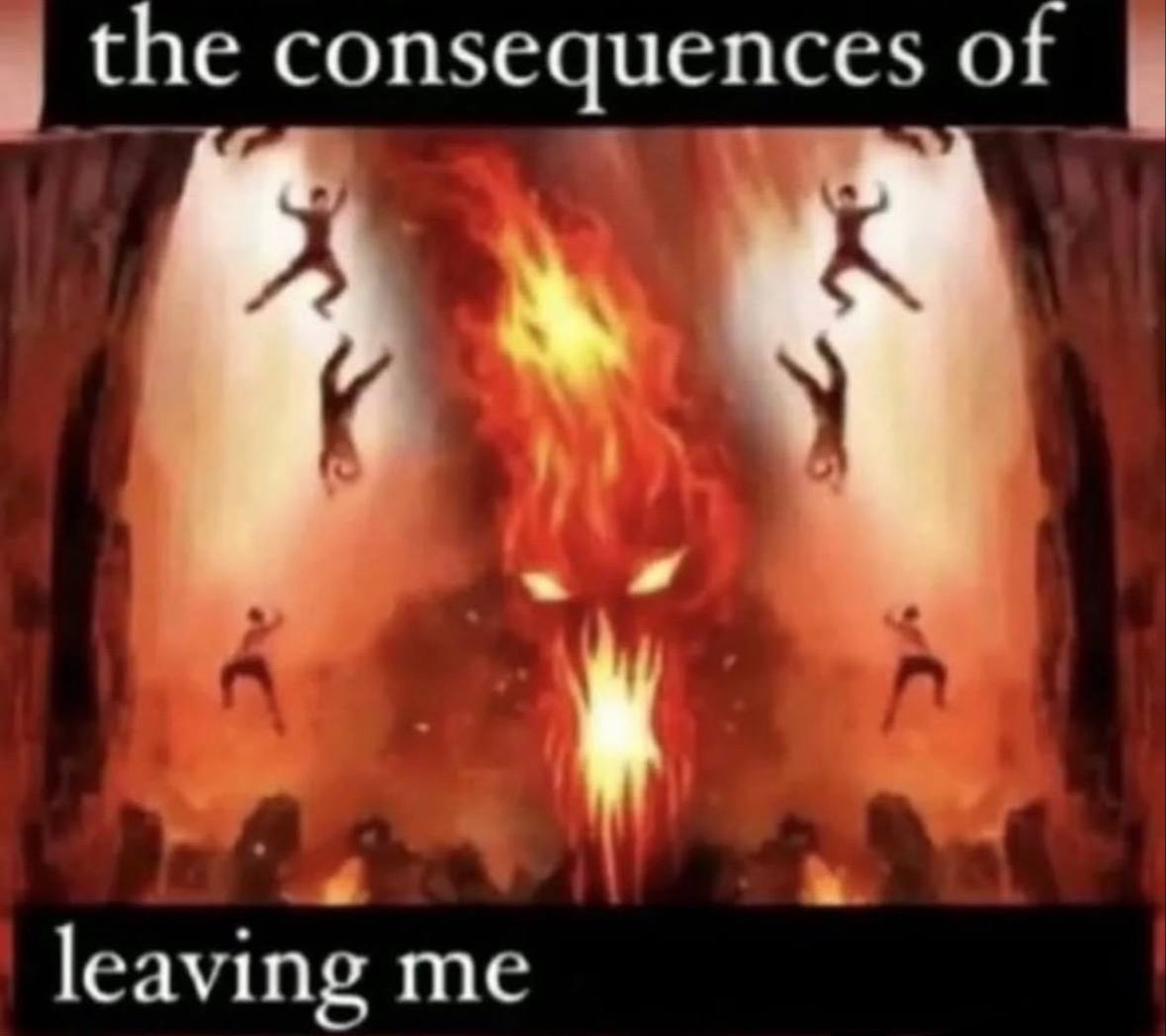 the consequences leaving me