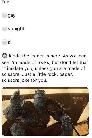 gay straight О kinda the leader in here. As you can see made of rocks, but don't let that intimidate you, unless you are made of scissors. Just a little rock, paper, scissors joke for you. я