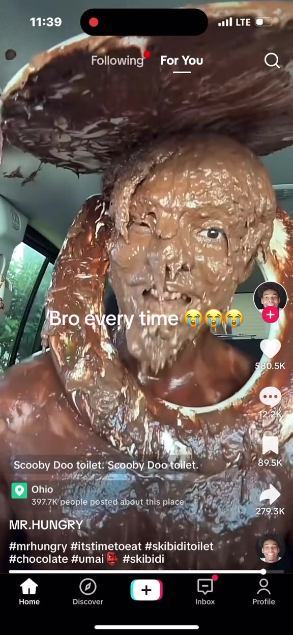 м 397.7K people posted about this place Meta # ry #itstimetoeat #skibiditoilet $ colate #umai > #skibi i Ноте Discover Inbox Profile “Scooby Doo toilet: Scooby Do: А
